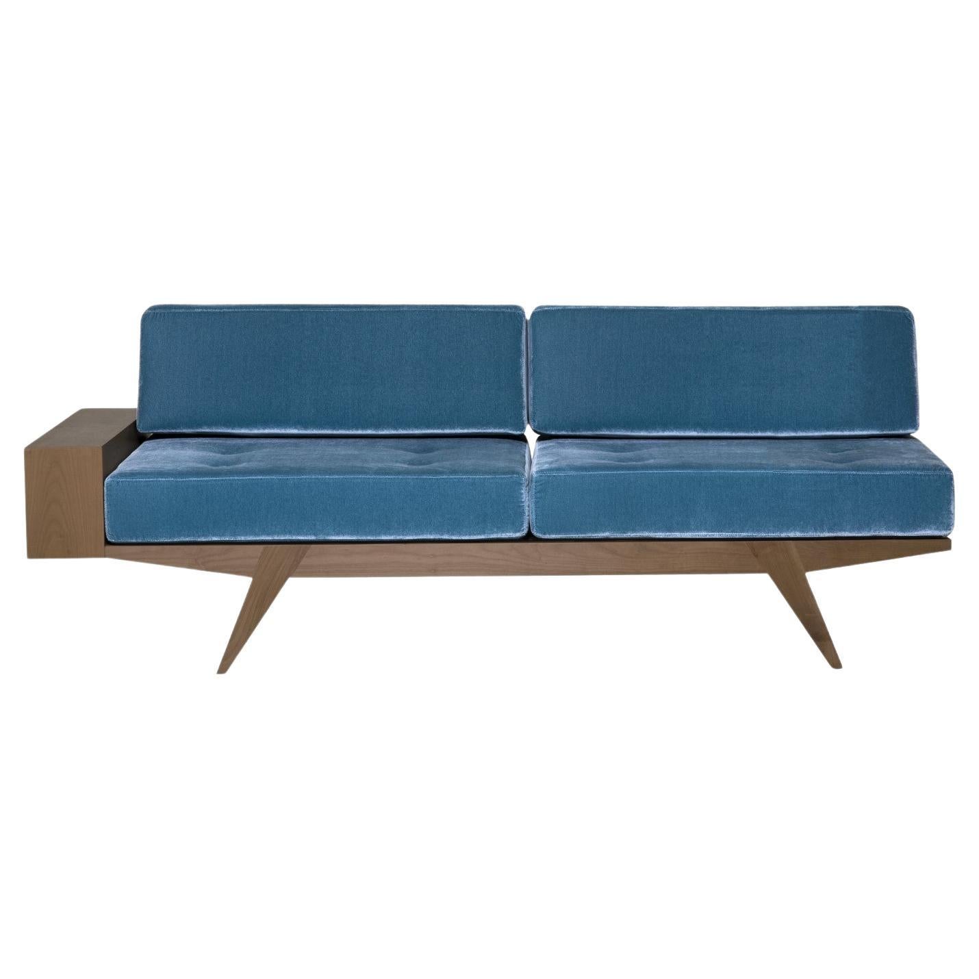Gio' Contemporary Sofa Bed Made of Solid Cherrywood For Sale