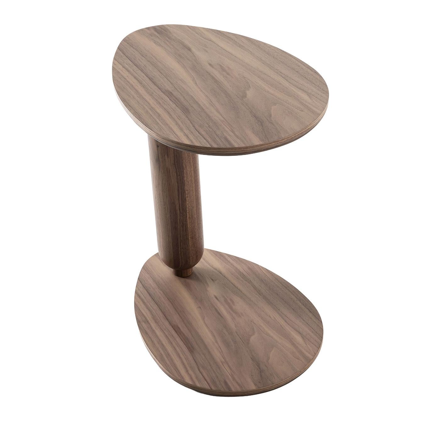 XXIe siècle et contemporain Table d'appoint Gio Drop en bois de noyer en vente