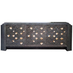 Gio Frigerio Sideboard mit Vögel-Eye, markiert Italien