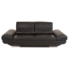 Gio Mano Leather Sofa Black Two-Seater Function