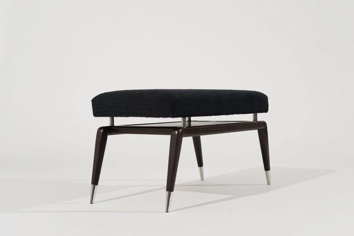 Brass Gio Piano Bench in Espresso by Stamford Modern For Sale