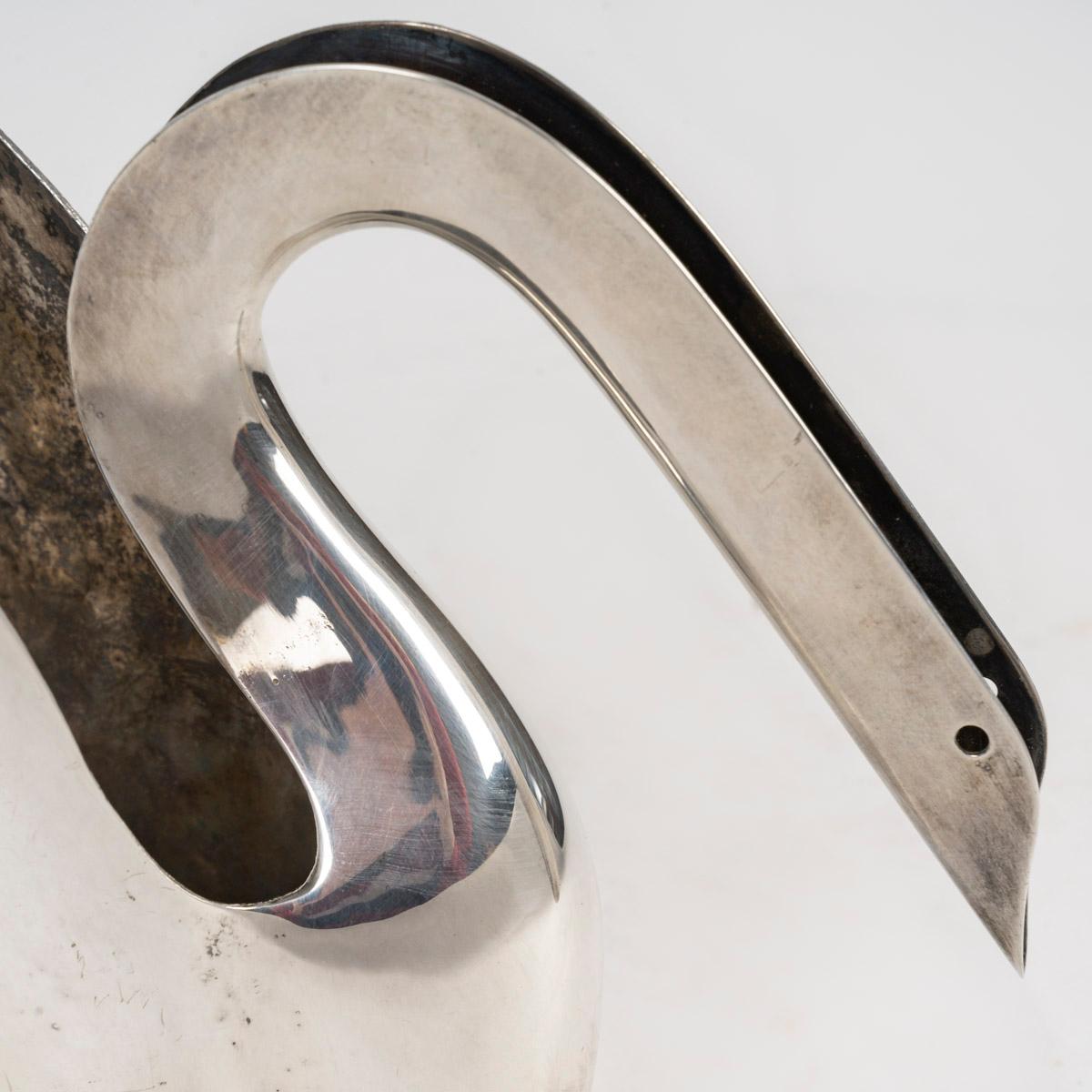GIO PONTI (1891 - 1979): Cigno in argento sterling In condizioni ottime in vendita a SAINT-OUEN-SUR-SEINE, FR