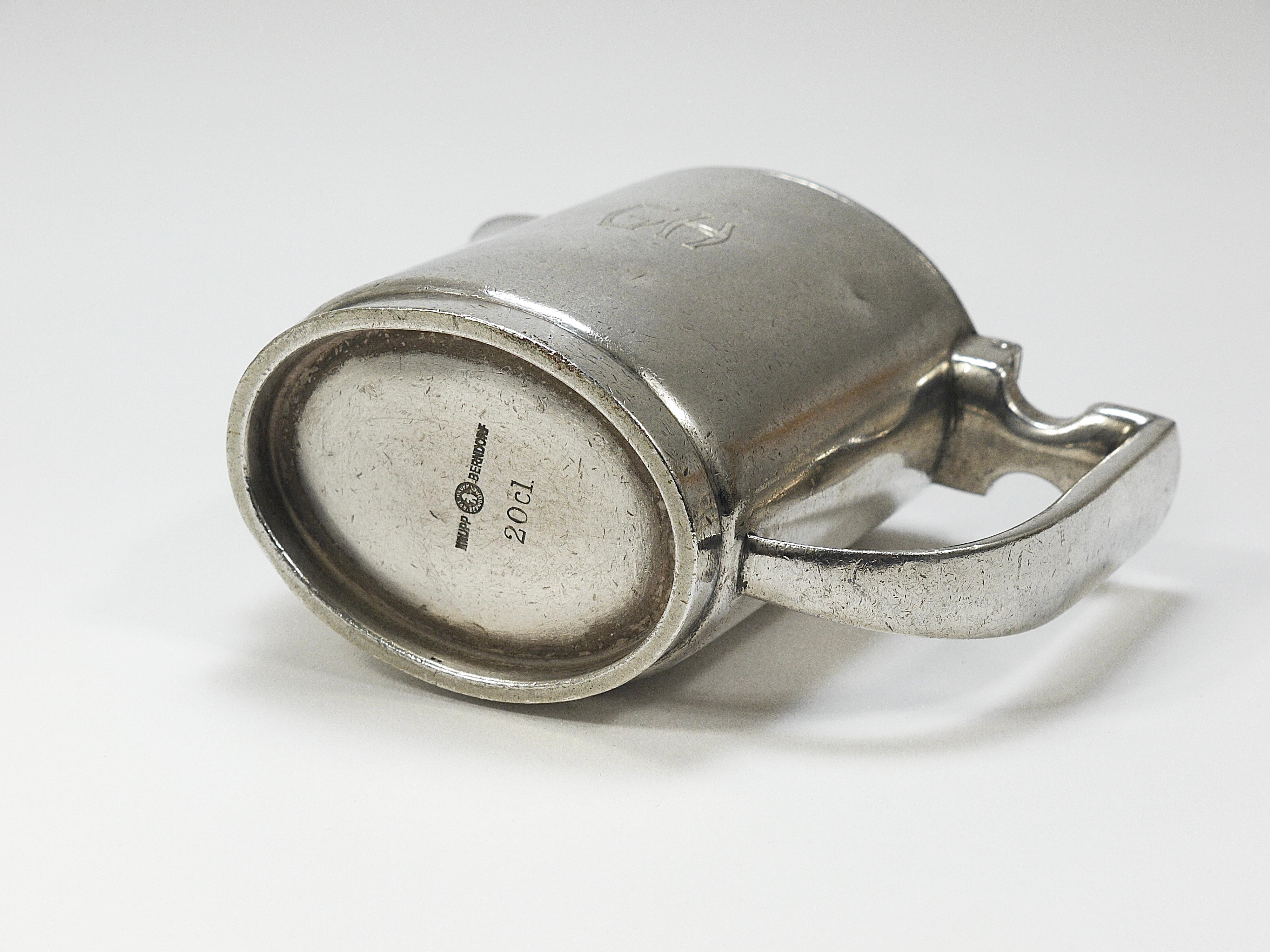 Gio Ponti 1930s Krupp Silver Teapot Coffeepot, Jug, Creamer, Sugar Tongs, Ladle For Sale 7