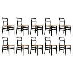 Gio Ponti 646 chaises de salle à manger Leggera pour Cassina, 1952, lot de 10