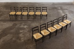 Gio Ponti 646 Sedie da pranzo "Leggera" per Cassina, 1952, Set di 12