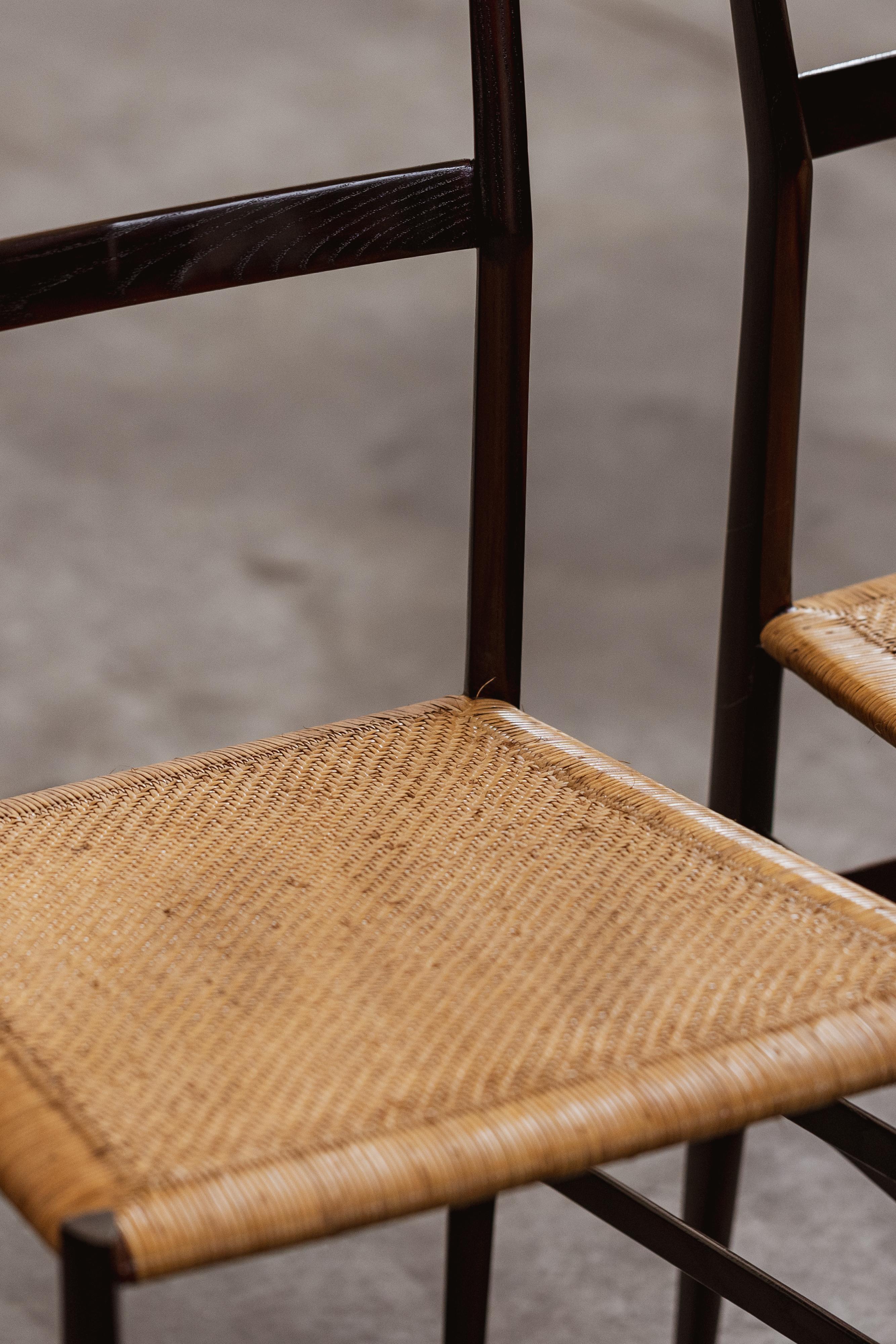 Gio Ponti 699 Superleggera Esszimmerstuhl für Cassina, 1957 im Angebot 4