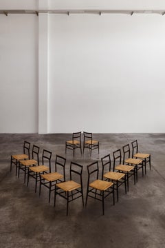 Gio Ponti 699 “Superleggera” Dining Chairs for Cassina, 1957, Set of 12