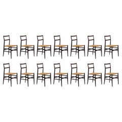 Gio Ponti 699 “Superleggera” Dining Chairs for Cassina, 1957, Set of 14
