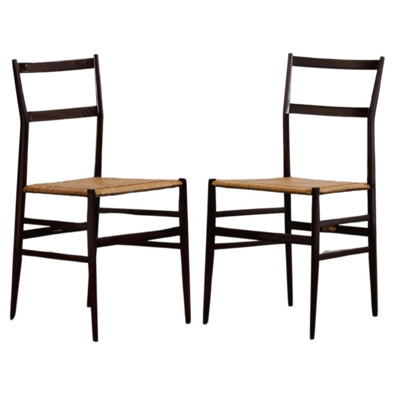 Gio Ponti 699 “Superleggera” Dining Chairs for Cassina, 1957, Set