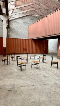 Gio Ponti 699 "Superleggera" Dining Chairs for Cassina, 1957, Set of 8