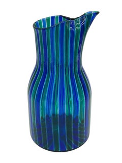 Gio Ponti "A Canne" Glass Pitcher for Venini