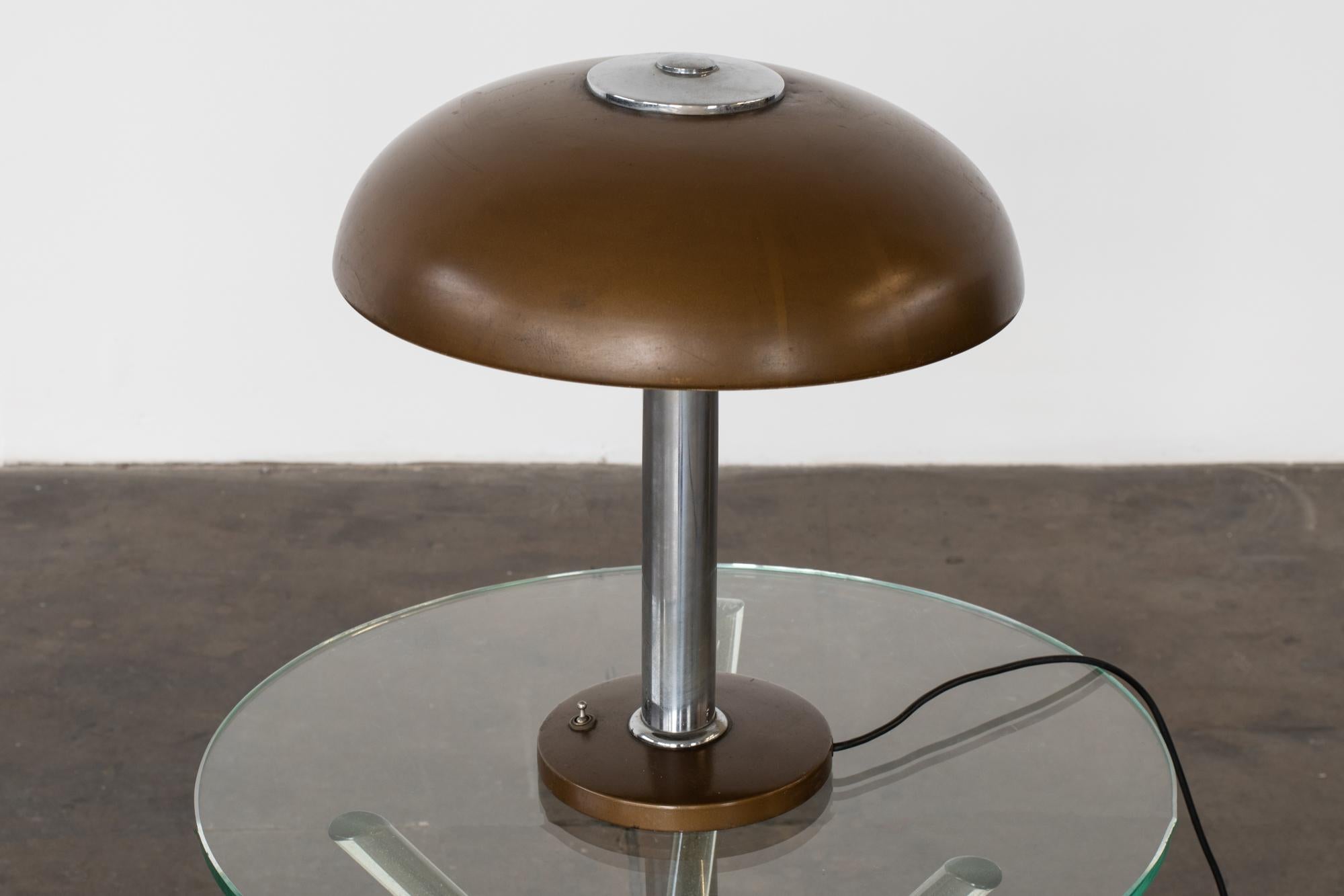 Gio Ponti Aluminium Table Lamp by Pollice, Mid-Century Modern, 1940s Italy In Good Condition In Montecatini Terme, Toscana