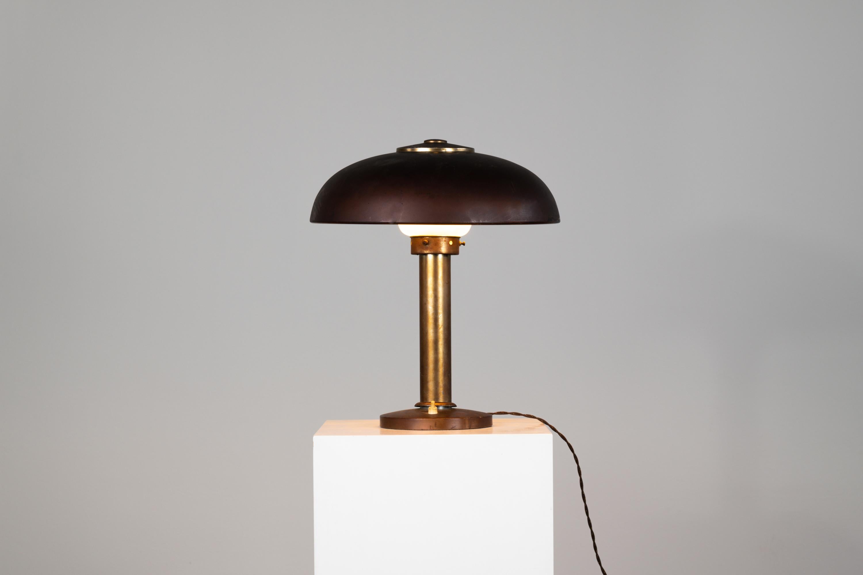 Gio Ponti Aluminium Table Lamp by Pollice, Mid-Century Modern, 1940s Italy 1
