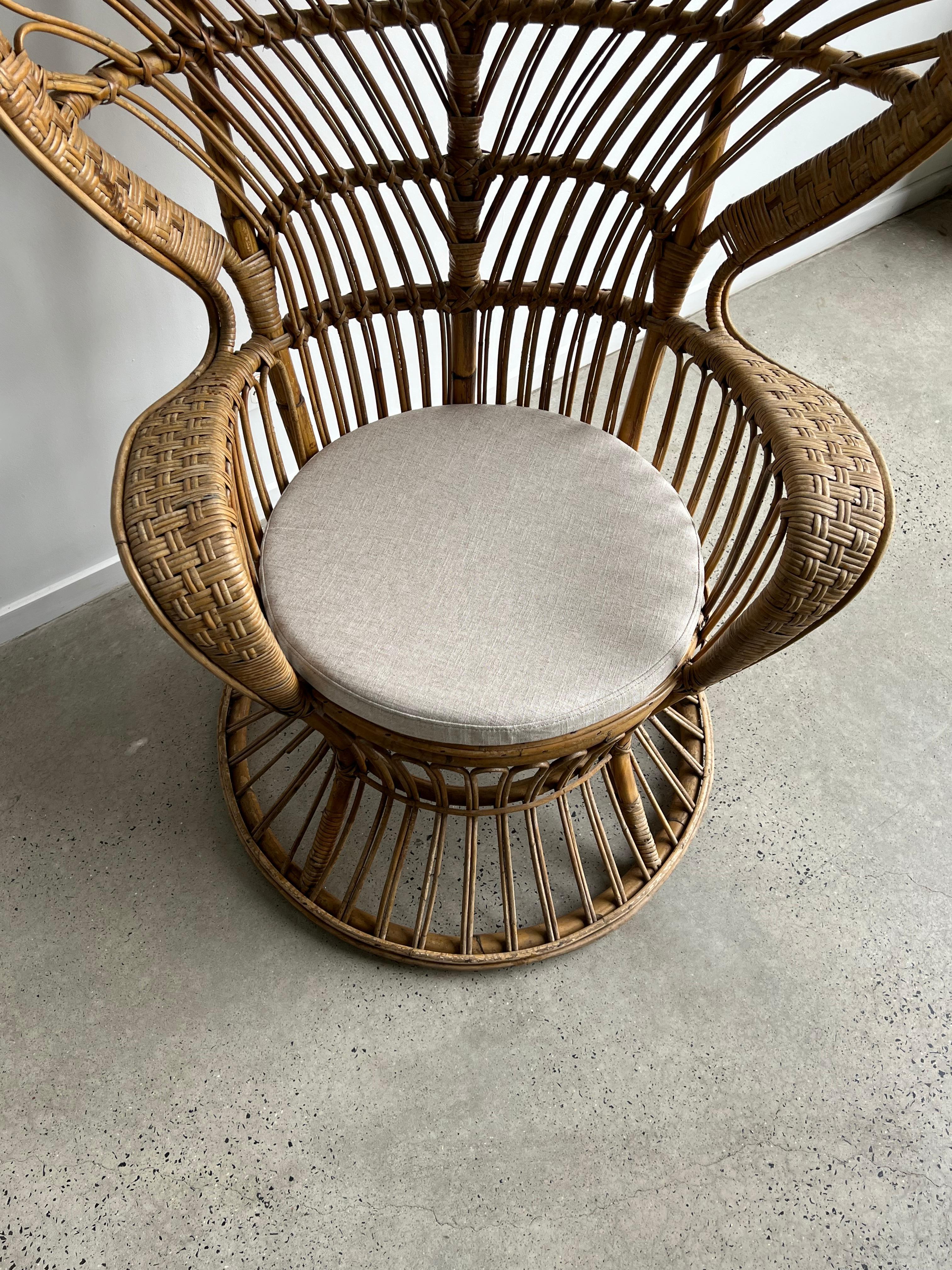 bamboo peacock chair