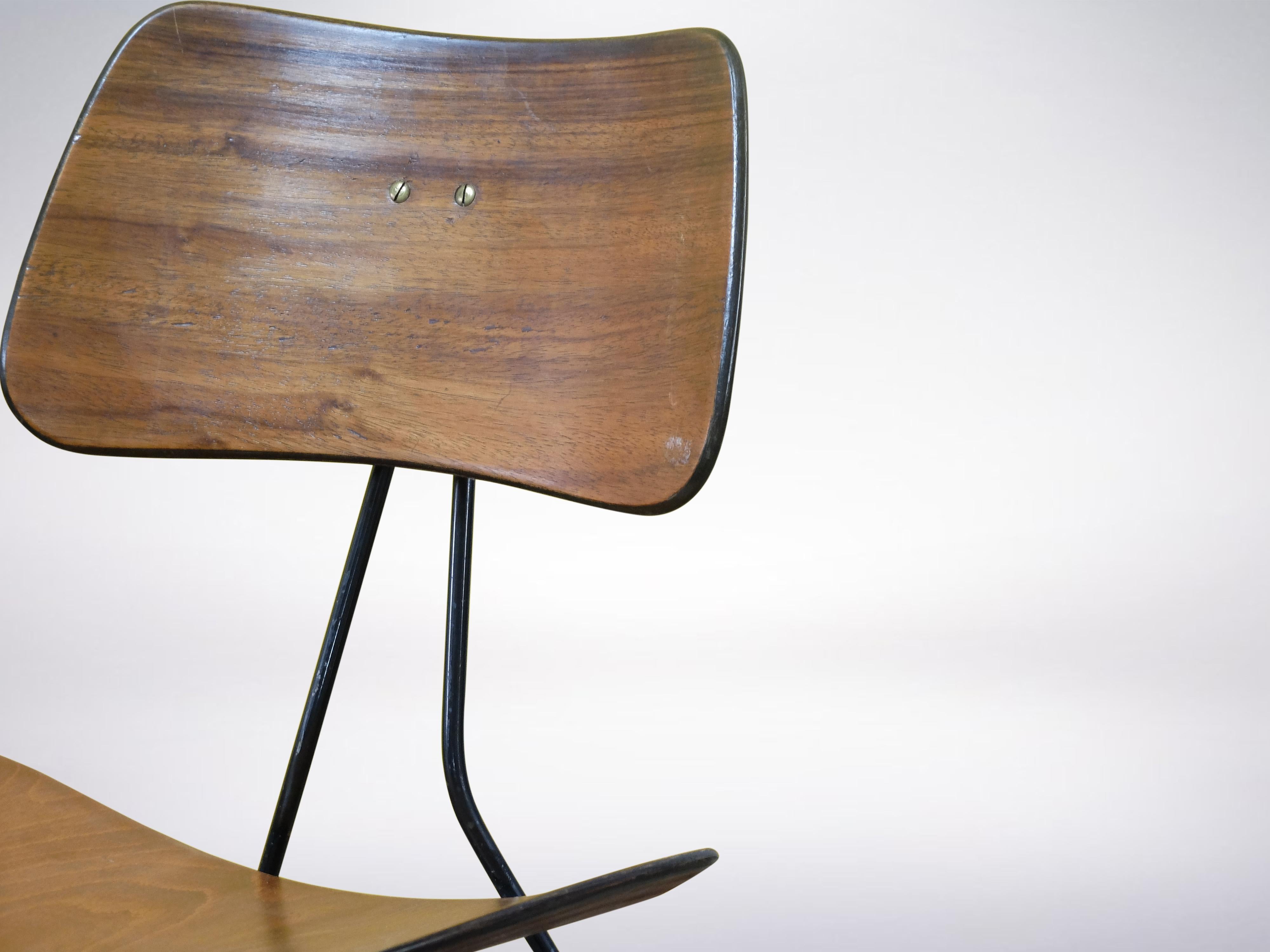 Italian Gio Ponti and Gastone Rinaldi for RIMA, Set of 2 Wooden Model DU10 Chairs, 1951 For Sale