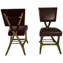 Gio Ponti and Giulio Minoletti, Pair of Chairs, Prod. Breda, Italy