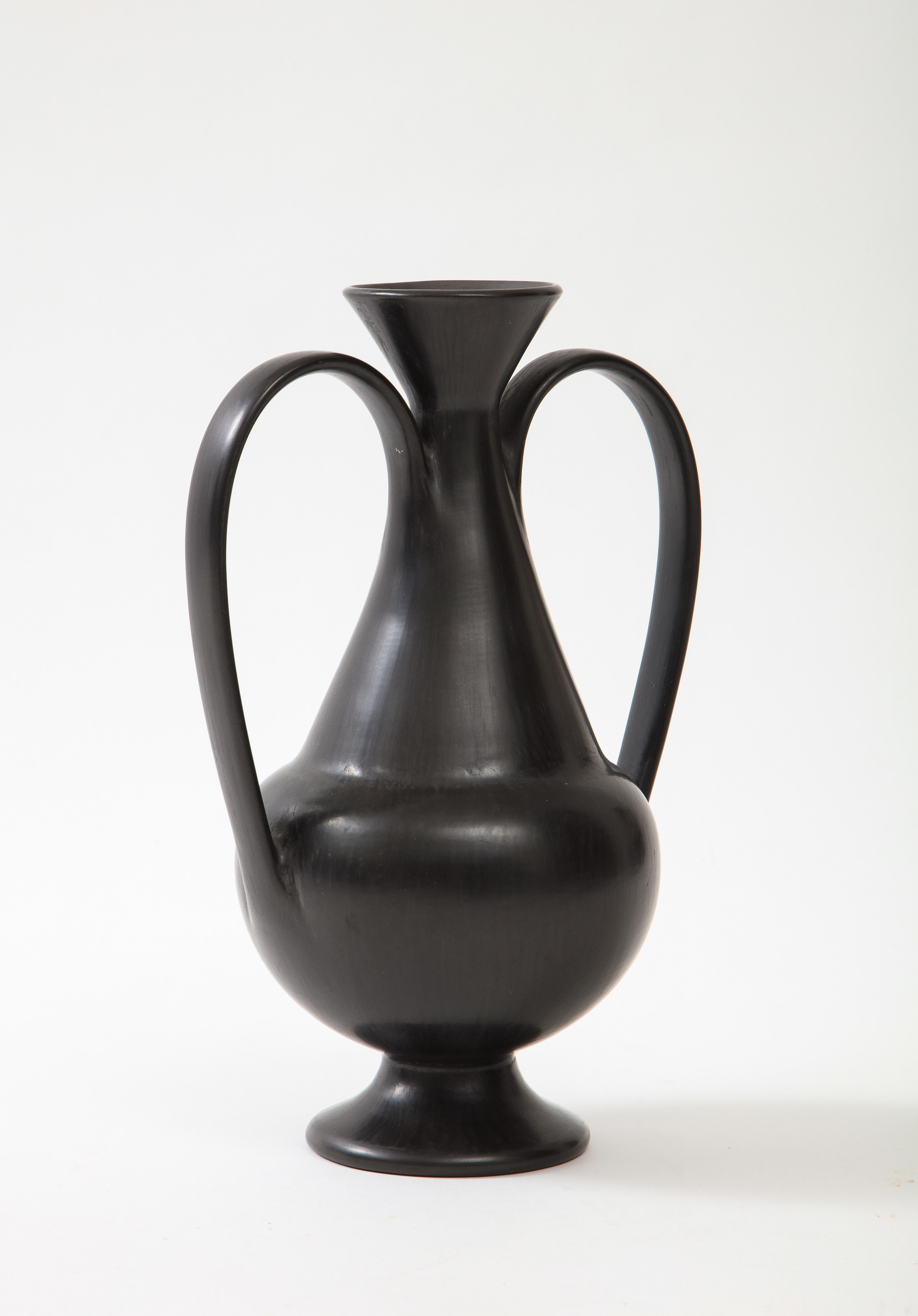 Mid-Century Modern Rare vase en céramique Bucchero de Gio Ponti et Carlo Alberto Rossi, Italie, années 1950 en vente