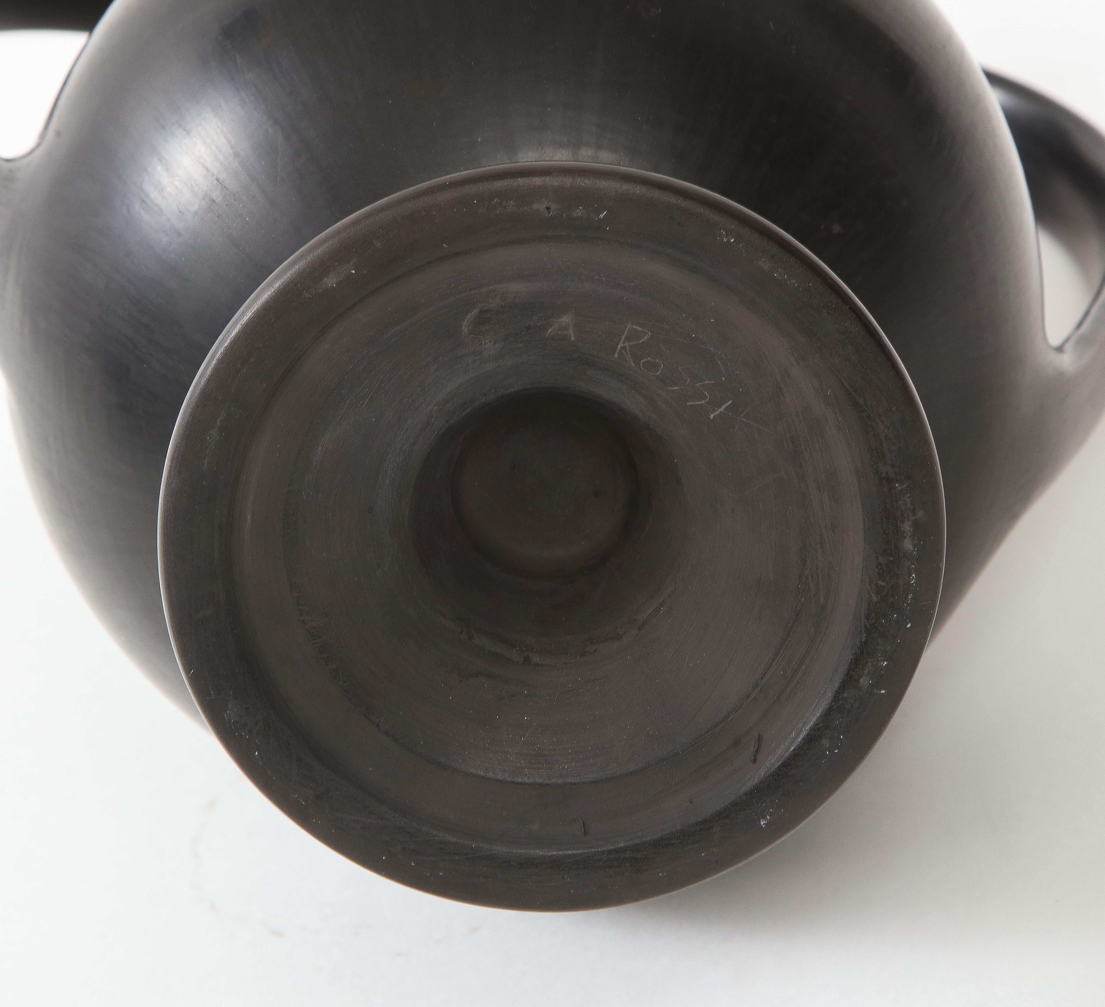 Gio Ponti and Carlo Alberto Rossi Rare Bucchero Ceramic Vase, Italy, 1950s In Good Condition In New York, NY