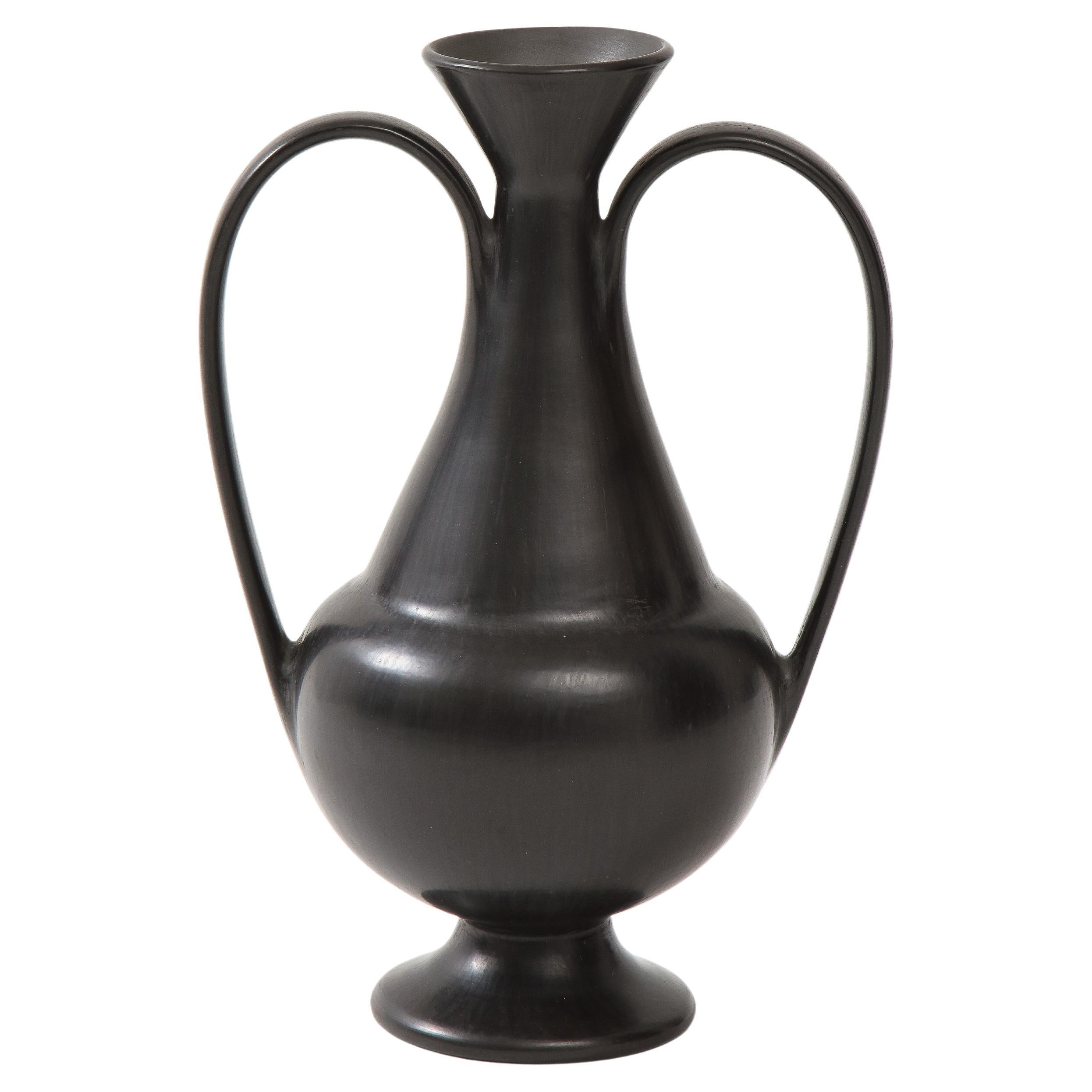 Gio Ponti and Carlo Alberto Rossi Rare Bucchero Ceramic Vase, Italy, 1950s For Sale