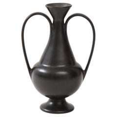 Gio Ponti and Carlo Alberto Rossi Rare Bucchero Ceramic Vase, Italy, 1950s
