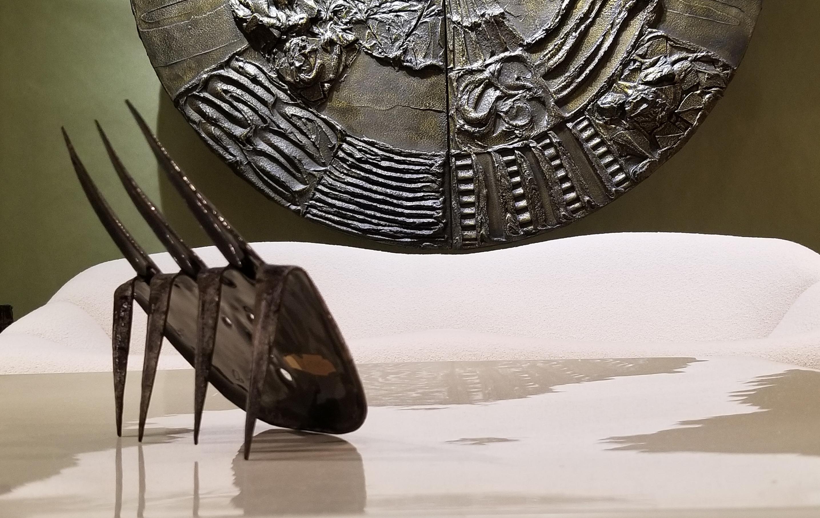 Emaillierte Skulptur des Teufelsgesichts, entworfen von Gio Ponti und hergestellt von Paolo De Poli in Italien, 1956.