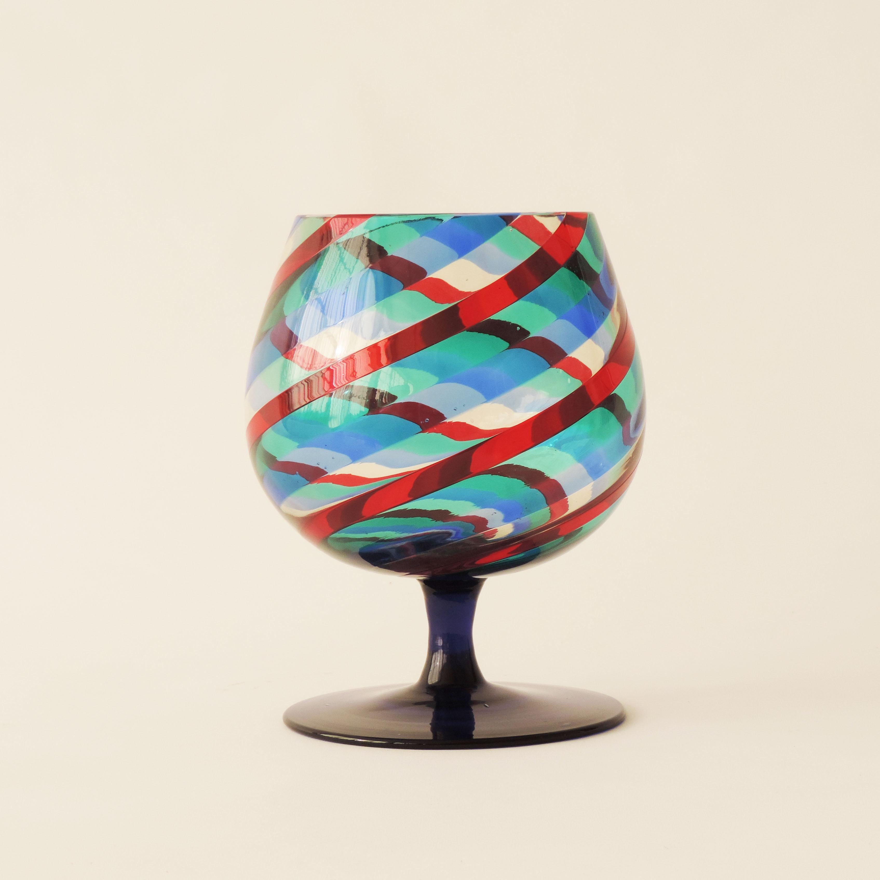 Gio Ponti et Paolo Venini A Canne Morandiane Series Glass pour Venini, 1955 Bon état - En vente à Milan, IT
