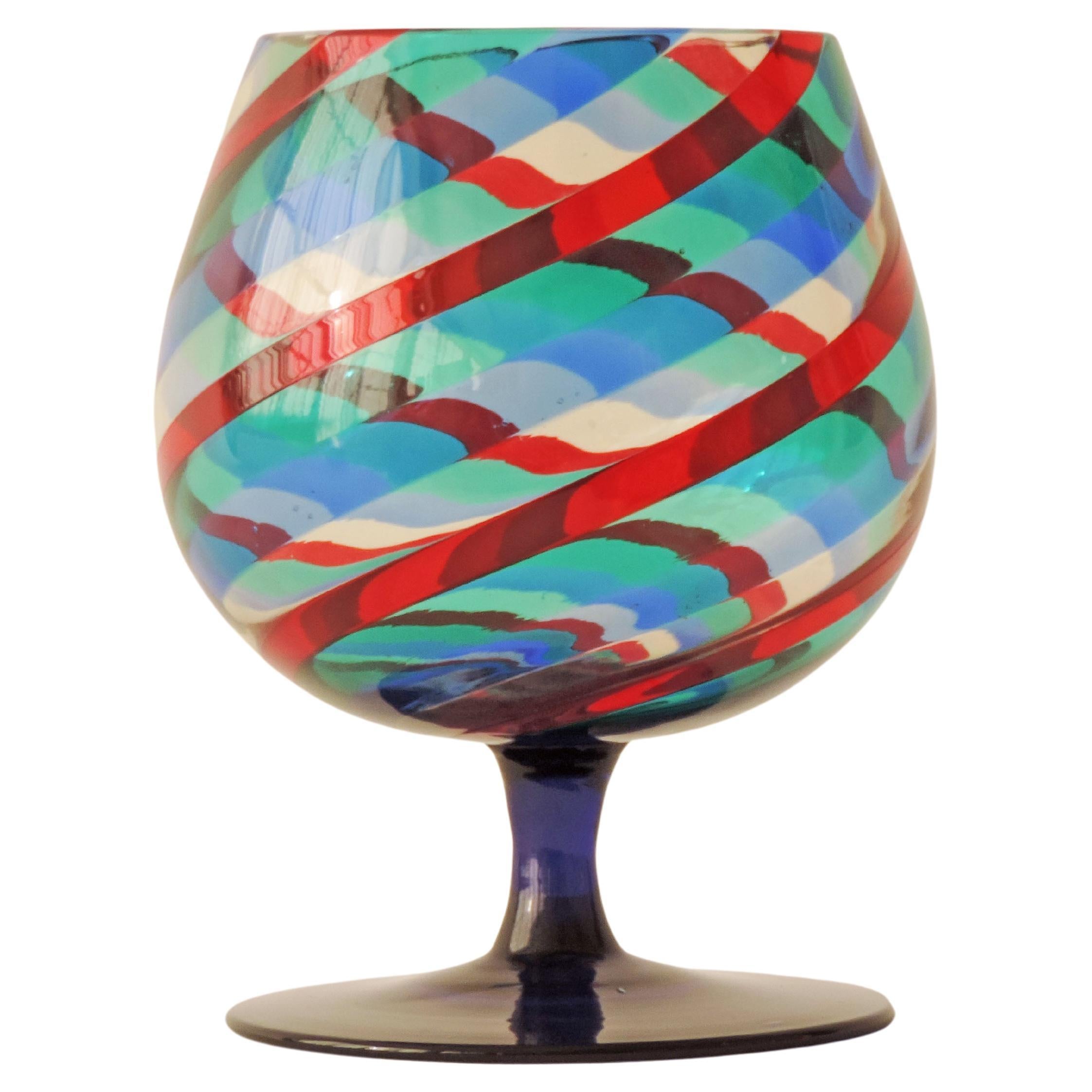 Gio Ponti and Paolo Venini A Canne Morandiane Series Glass for Venini, 1955 For Sale