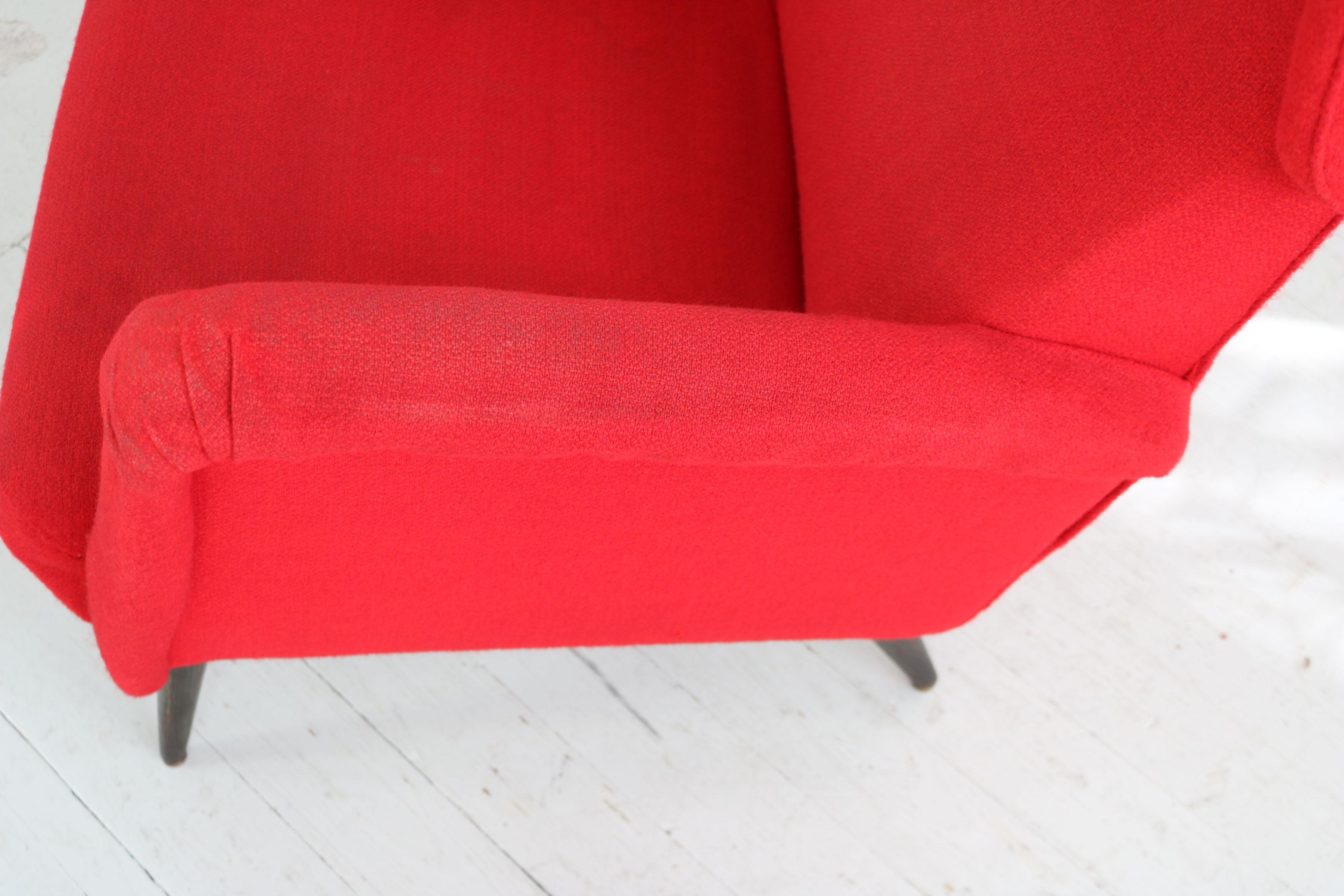 Gio Ponti armchair for Cassina. Mod. ‘820’, Italy 1950, Hotel Royal, Naples. For Sale 9
