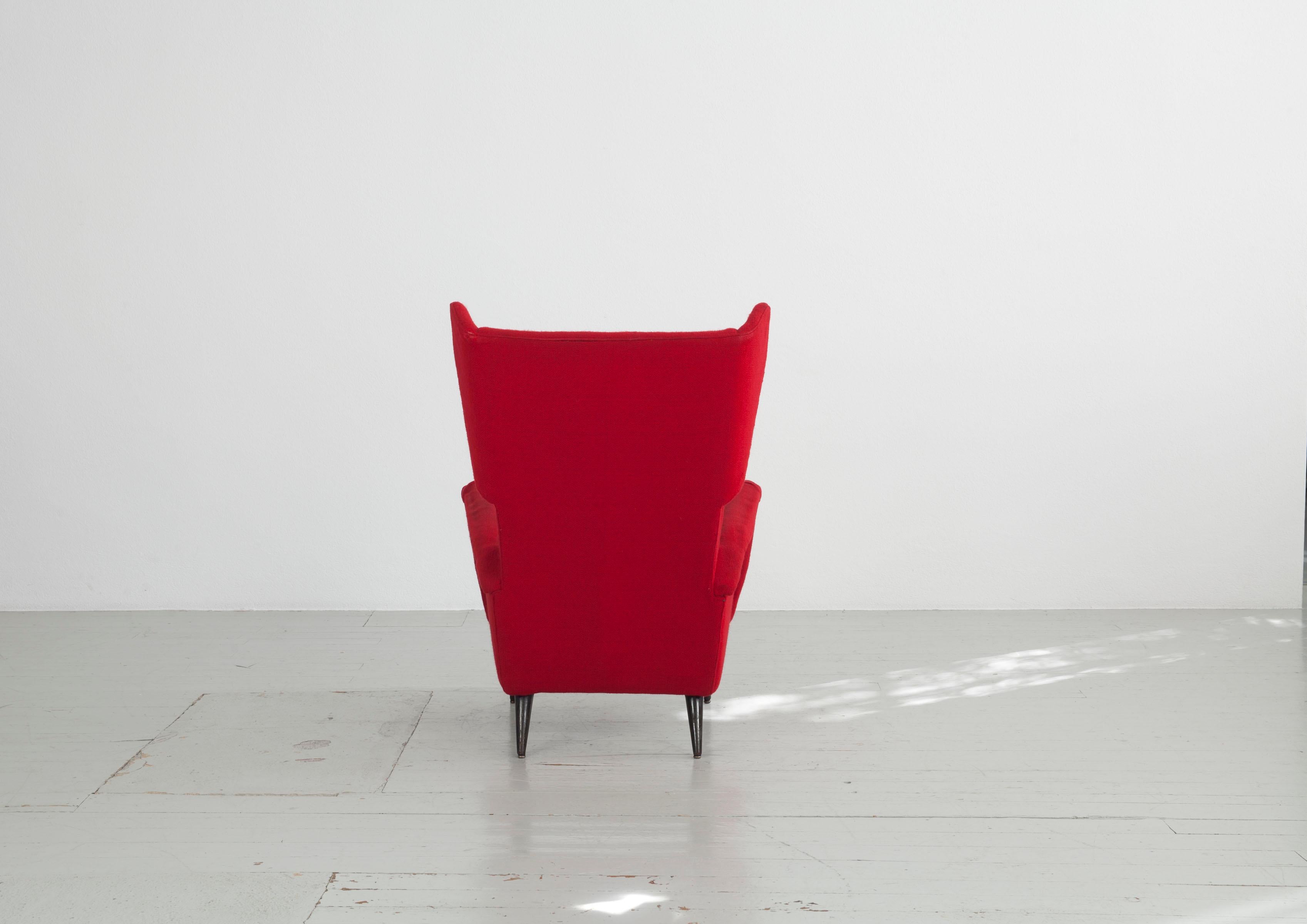 Italian Gio Ponti armchair for Cassina. Mod. ‘820’, Italy 1950, Hotel Royal, Naples. For Sale