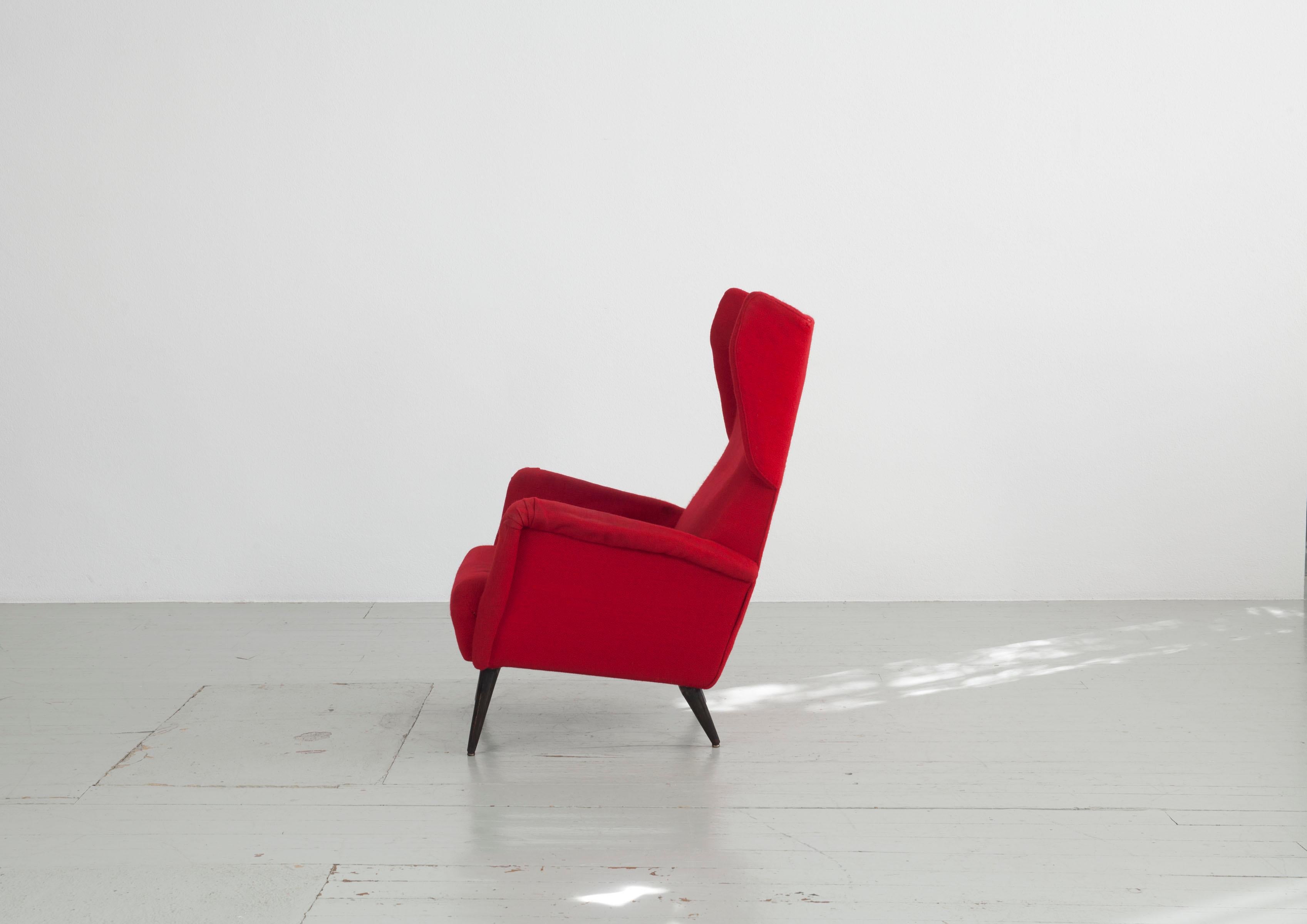 Mid-20th Century Gio Ponti armchair for Cassina. Mod. ‘820’, Italy 1950, Hotel Royal, Naples. For Sale