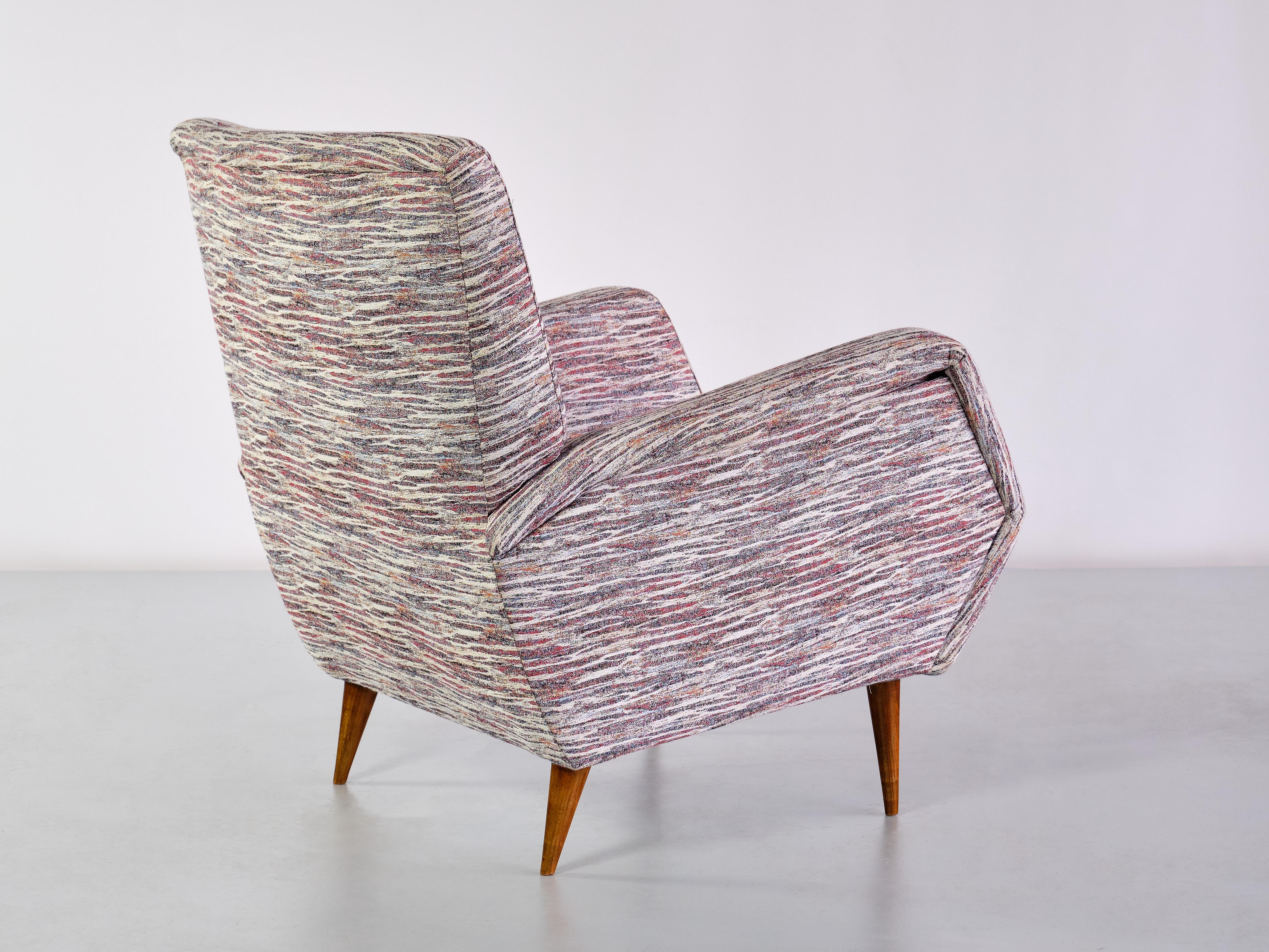 Fabric Gio Ponti Armchair, Model 803 by Cassina, Italy, 1954 For Sale