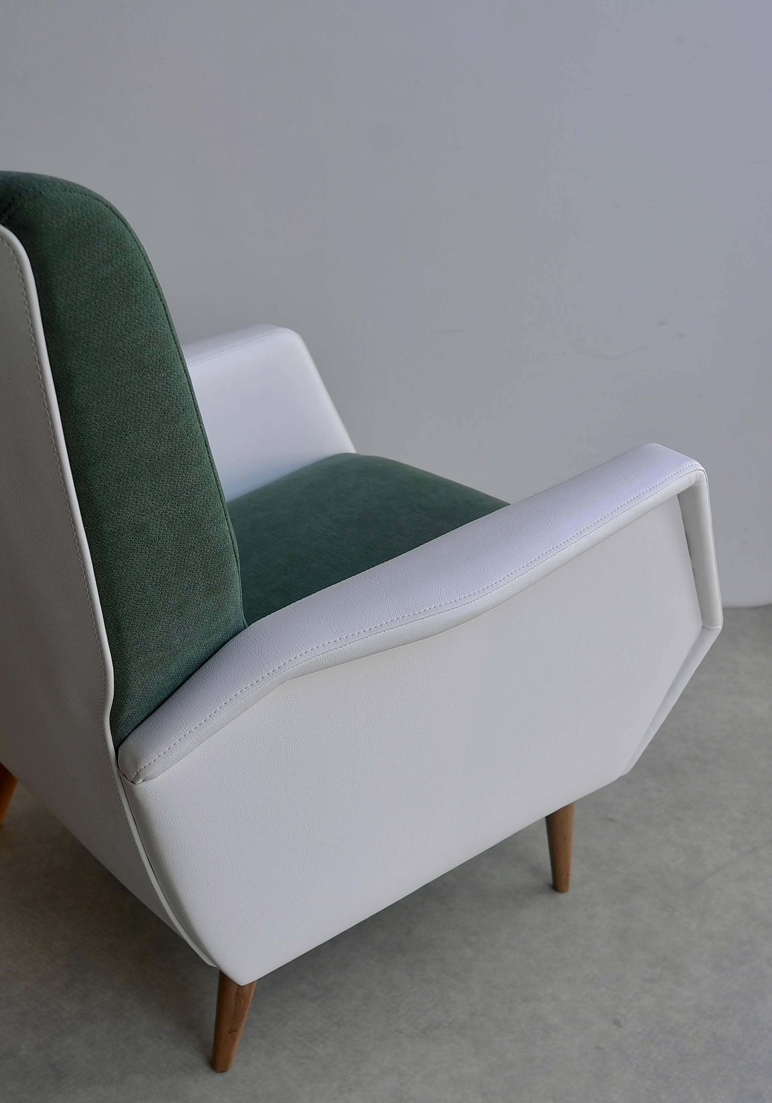 Upholstery Gio Ponti Armchair Model 803, Italy, 1954