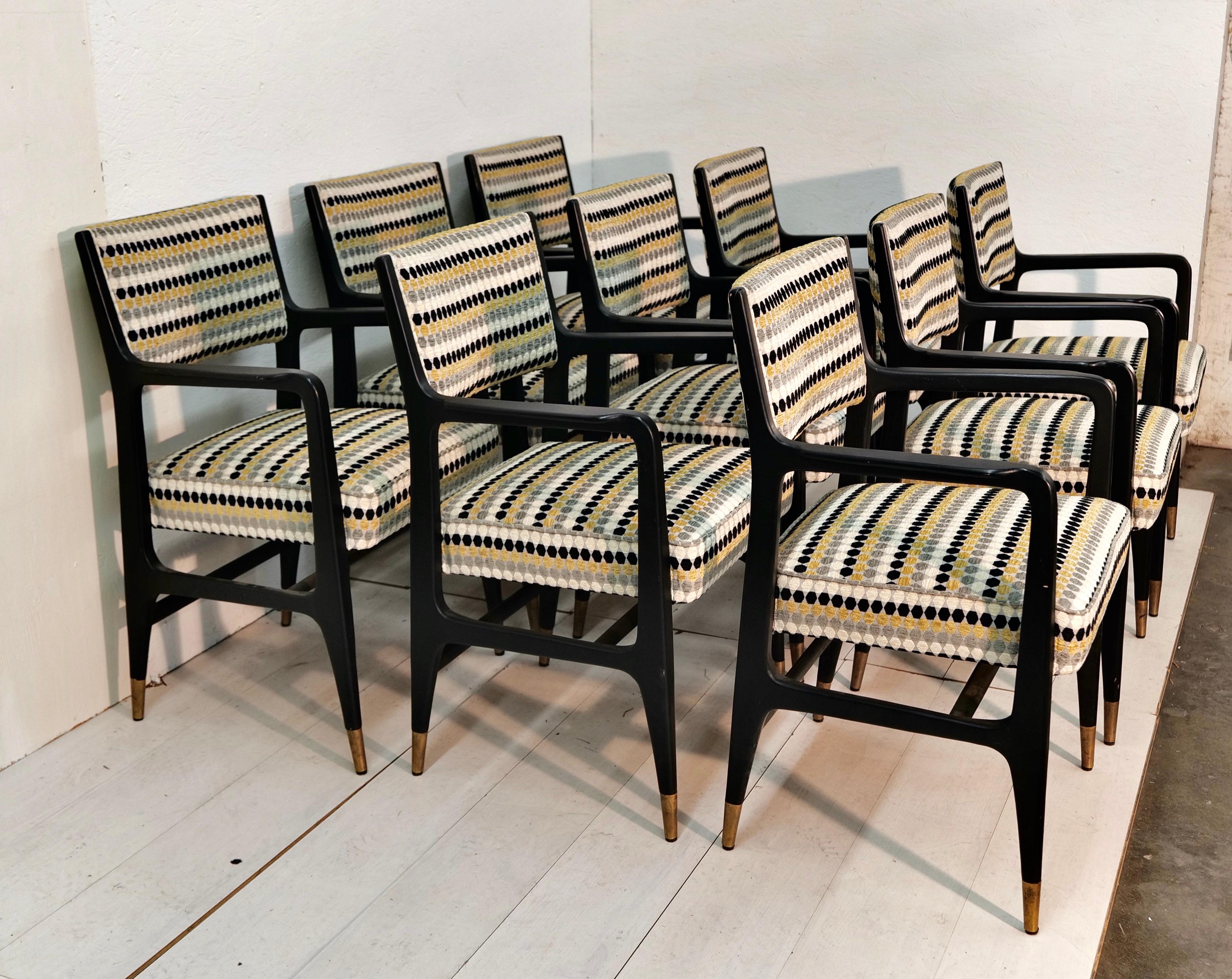 Mid-Century Modern Fauteuils Gio Ponti, n°10 de Cassina. Italie 1950 Mod. 1602. en vente