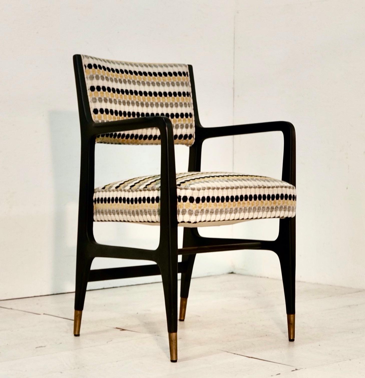 Laiton Fauteuils Gio Ponti, n°10 de Cassina. Italie 1950 Mod. 1602. en vente