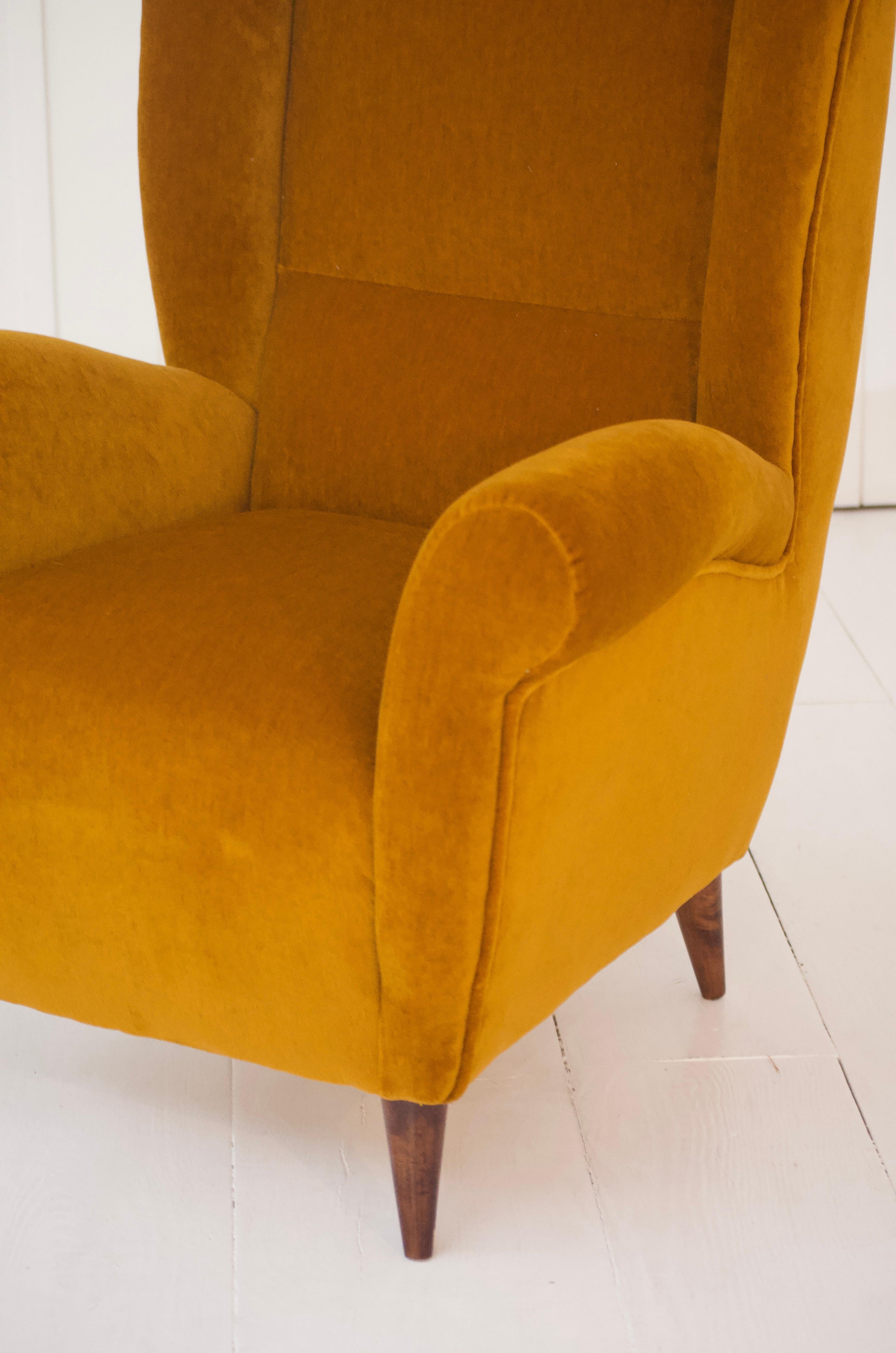 Fauteuils Gio Ponti, circa 1940 - Wood & Mohair Velvet, Certificat inclus en vente 3