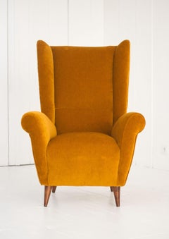 Poltrone Gio Ponti, 1940 circa - Wood e velluto di mohair, certificato incluso