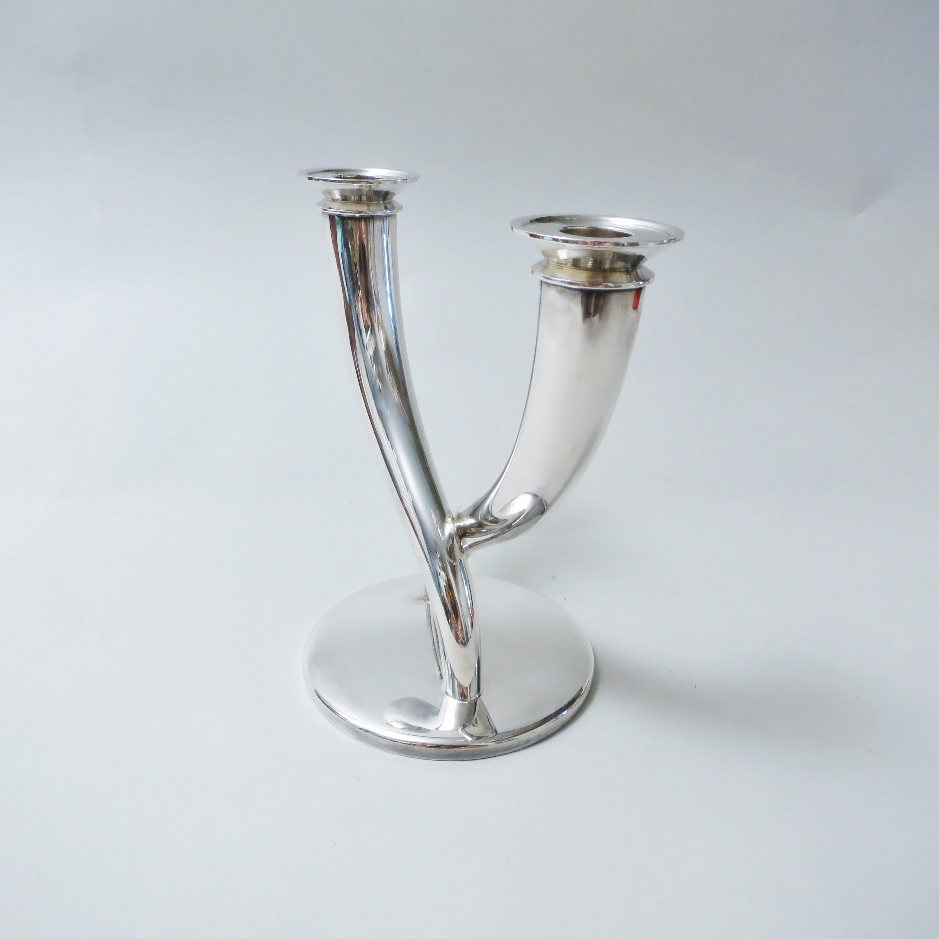 French Gio Ponti Art Deco Candelabra Christofle For Sale