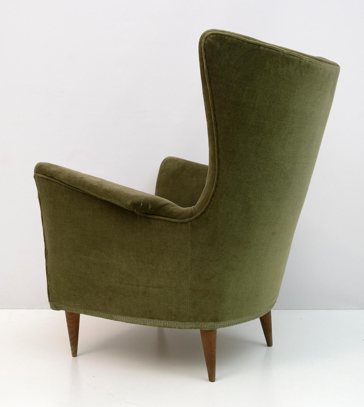 Gio Ponti Art Dèco Italian Lounge Armchair from Hotel Bristol Merano, 50s 4