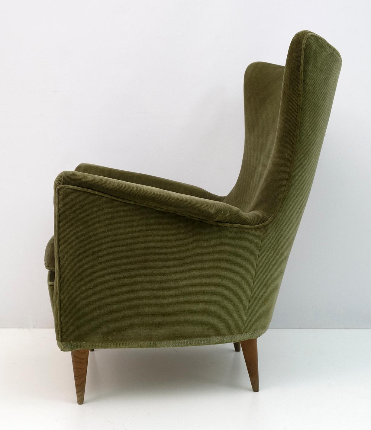 Gio Ponti Art Dèco Italian Lounge Armchair from Hotel Bristol Merano, 50s 5