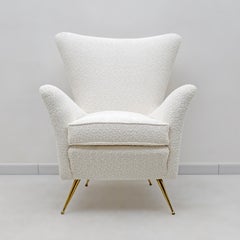 Gio Ponti Art Dèco Italian Lounge Armchair from Hotel Bristol Merano, 50s