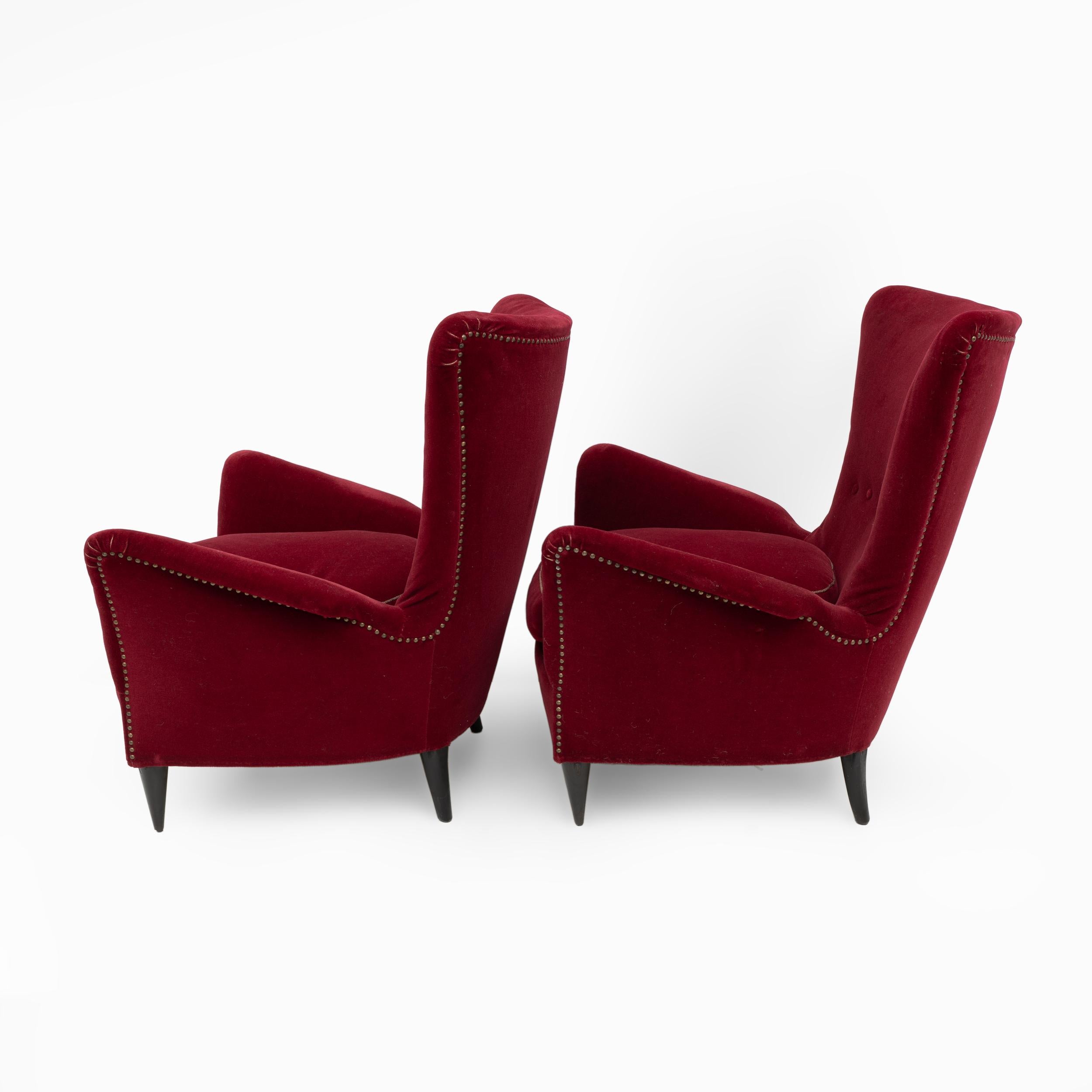 Gio Ponti Art Dèco Italienischer Loungesessel aus dem Hotel Bristol Merano, 50er Jahre im Zustand „Gut“ in Puglia, Puglia