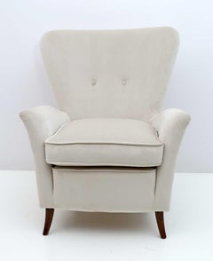 Gio Ponti Art Dèco Italian Lounge Armchair from Hotel Bristol Merano, 1950s