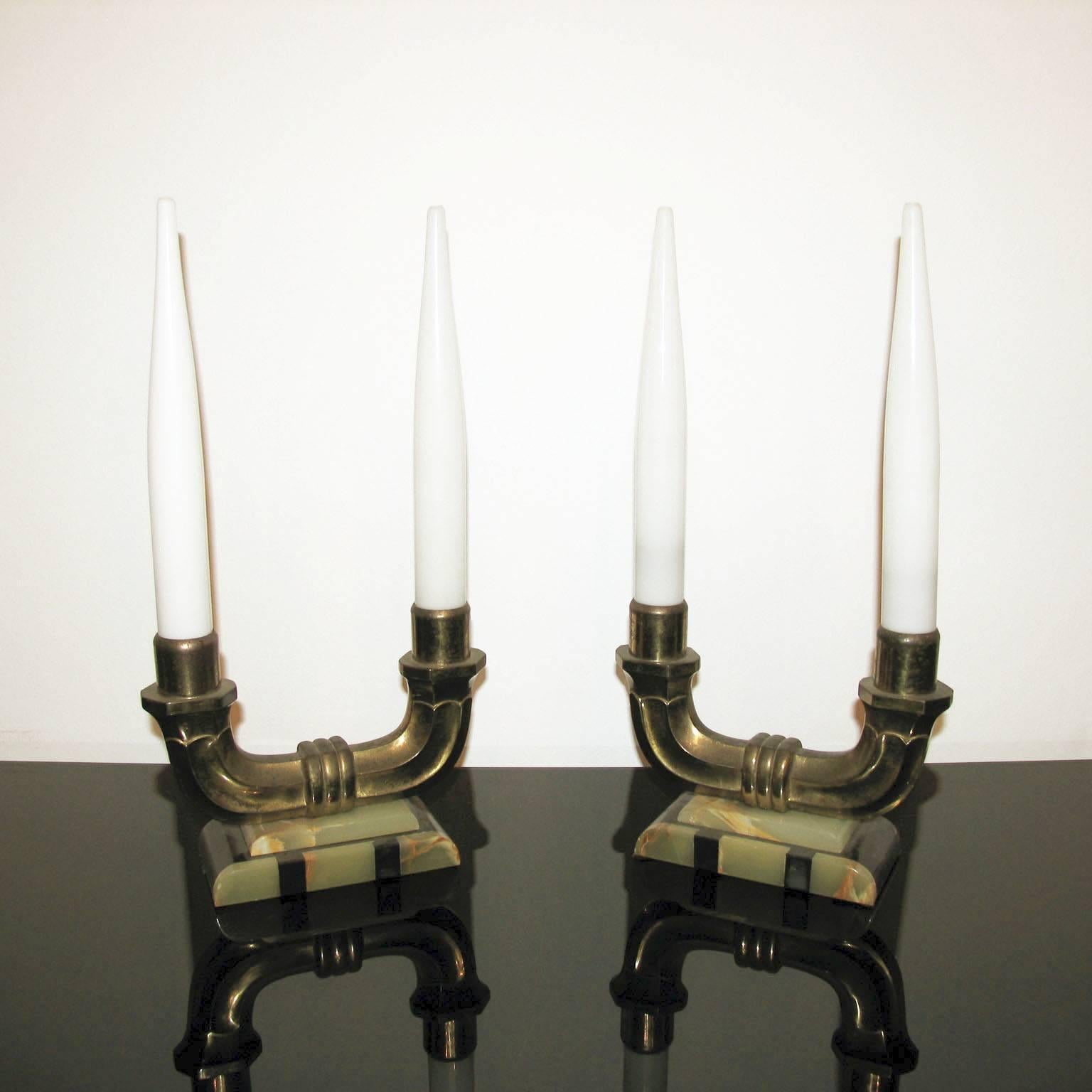 Mid-20th Century Art Deco Table Lamps in the Style of Gio Ponti For Sale