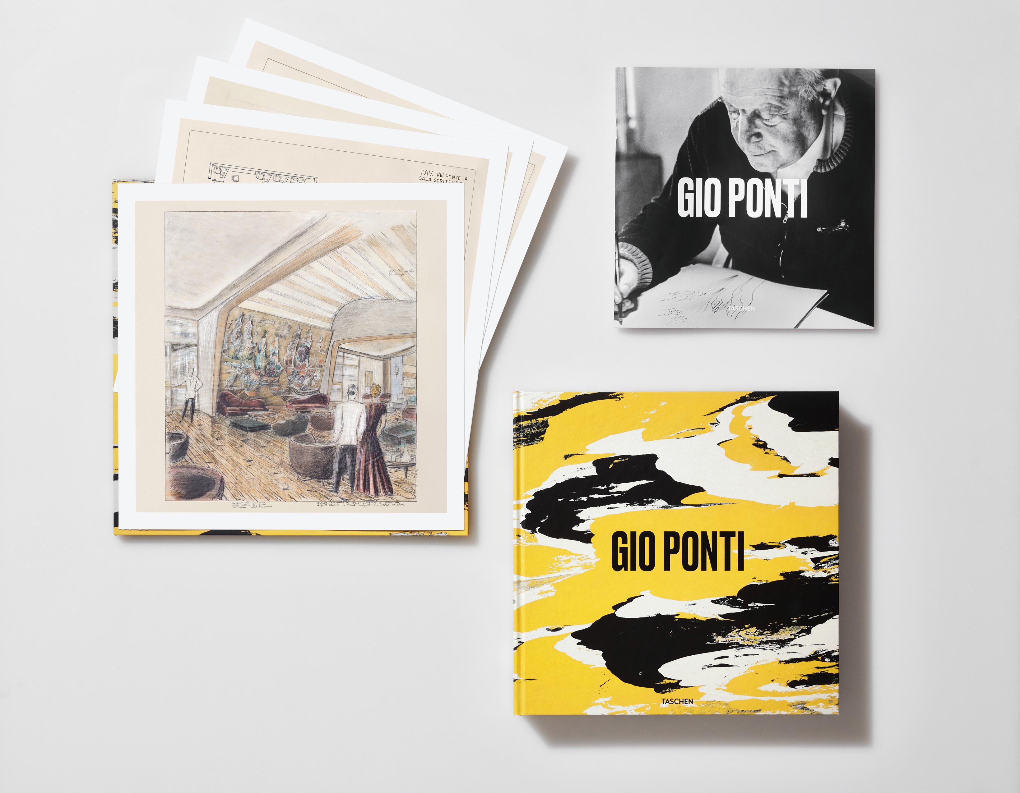 Gio Ponti, Kunstedition, der Planchart-Couchtisch und ein Set von vier Kunstdrucken im Zustand „Neu“ im Angebot in Los Angeles, CA