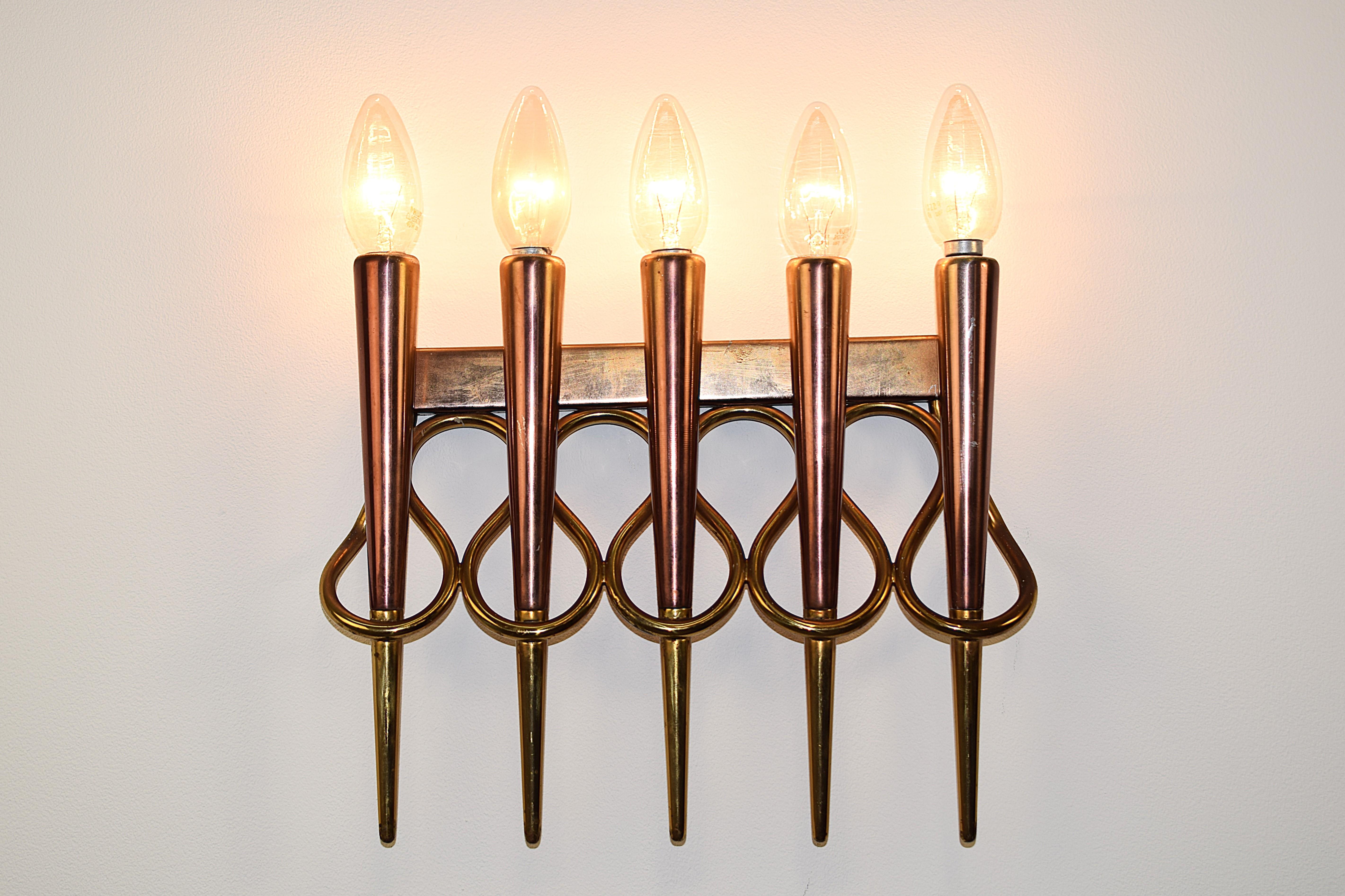 Gio Ponti (attr.) - Coppia Lampade da muro, 1950 Italian en venta