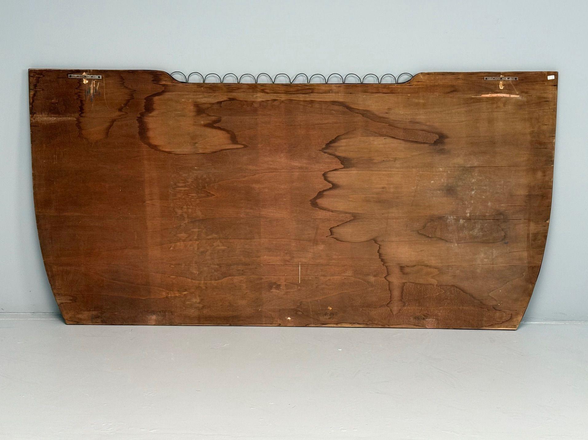 Gio Ponti Attr, Specchio da parete monumentale, ottone, 1950s in vendita 6