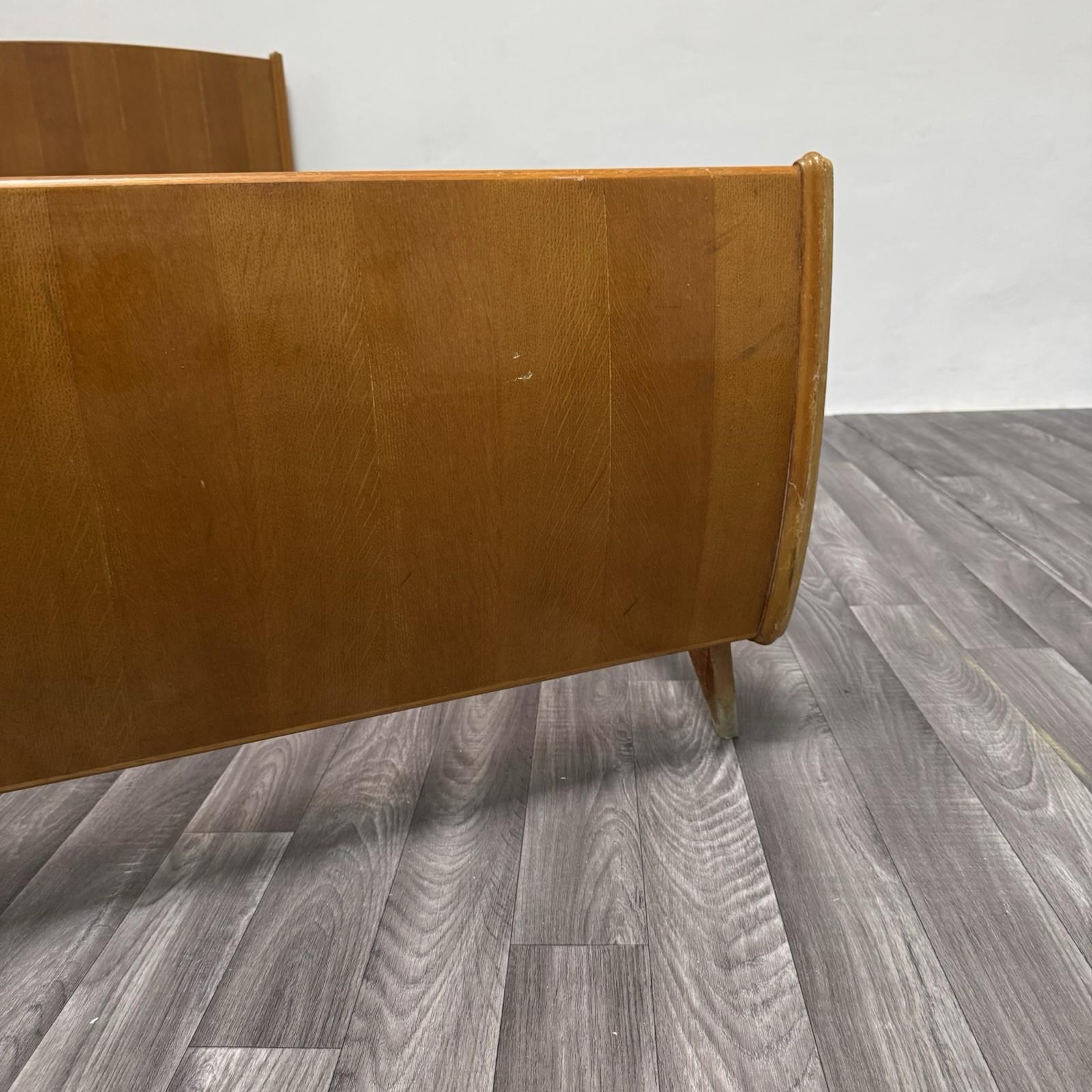 Gio Ponti Attr. Letto Singolo e Comodino Mid-Century Anni 40 Design Modernariato en vente 13