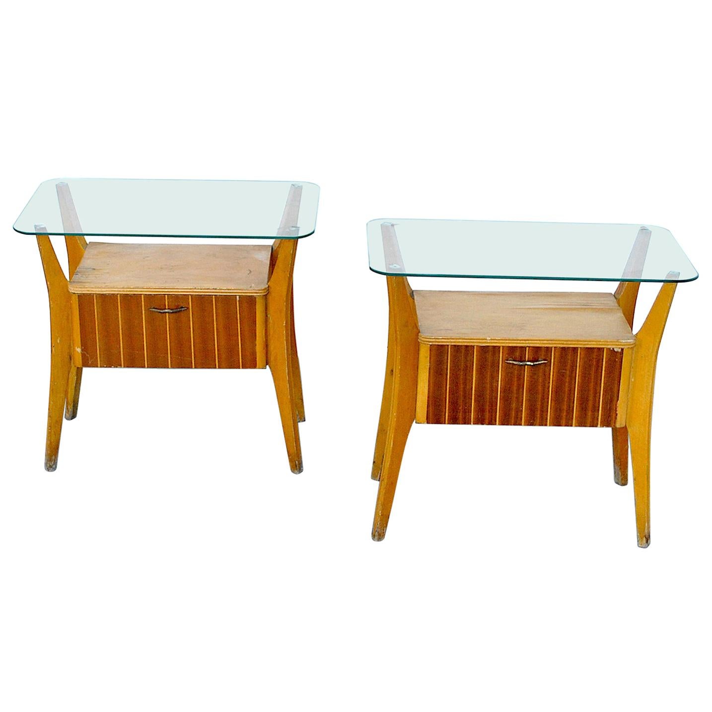 Gio Ponti Attributed Nightstands from the 1960s