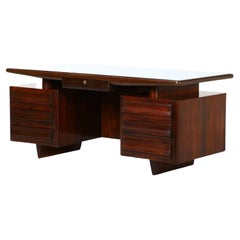 Gio Ponti Attributed "Rosewood Desk"