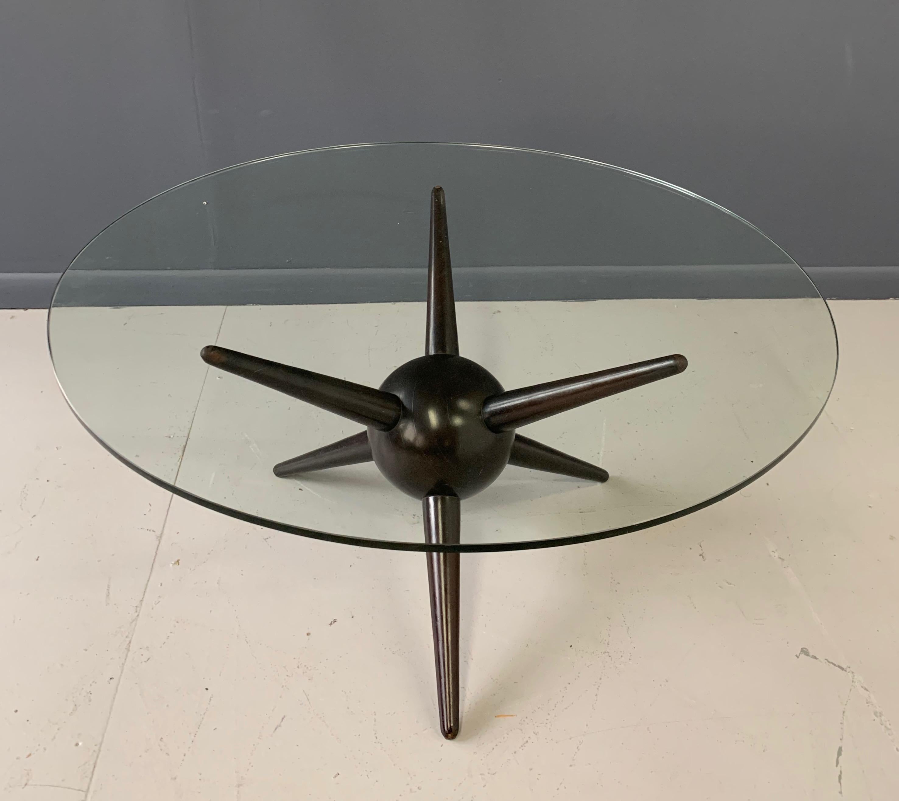 20th Century Gio Ponti Attributed Spike Cocktail Table Midcentury Design